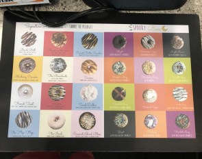 The Duck Donuts menu