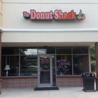 The outside of The Donut Shack shop